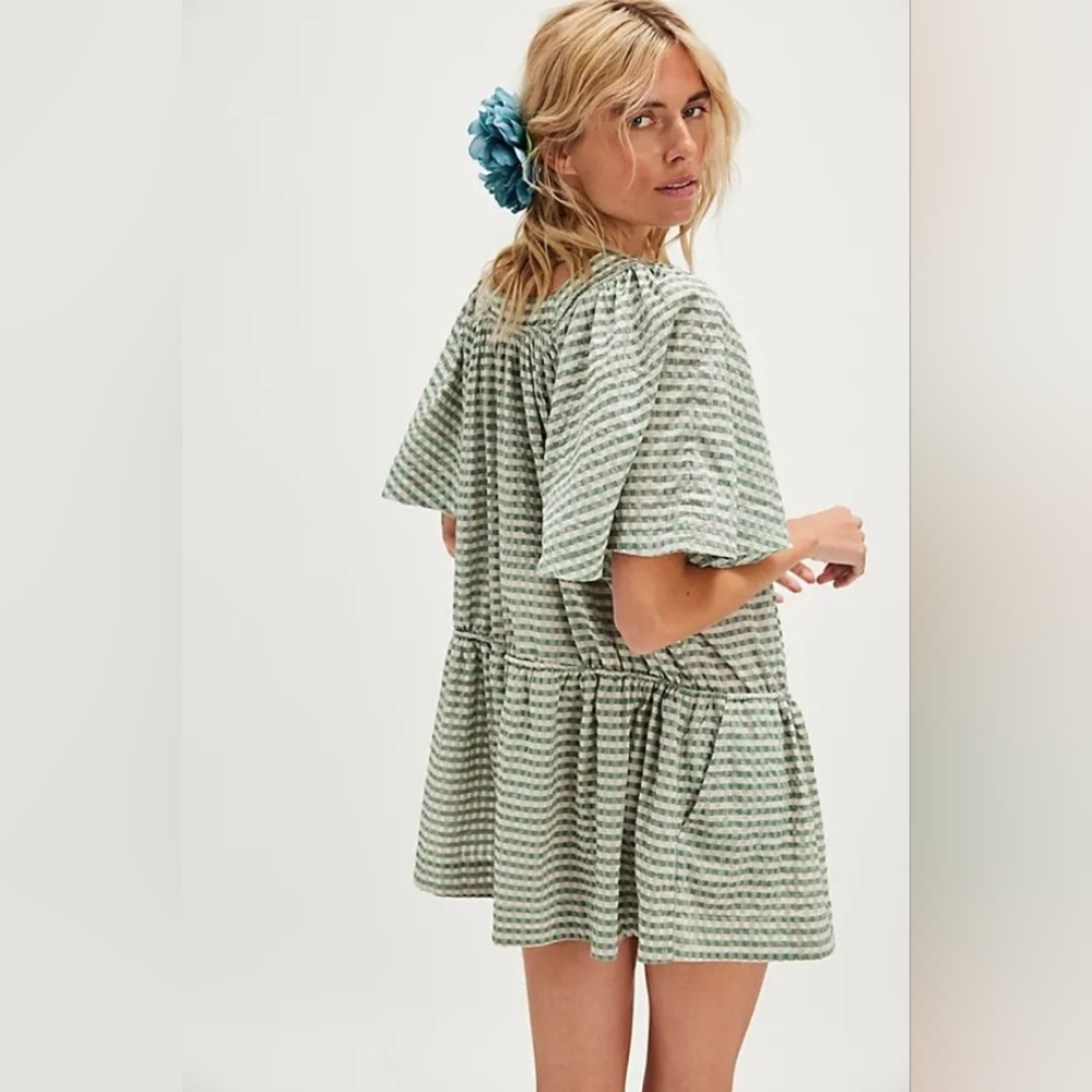 NWOT Free People County Line Plaid Romper - Picture 6 of 7